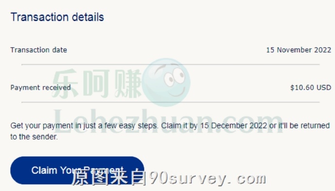 国外问卷网站YO一批10美元PayPal到账
