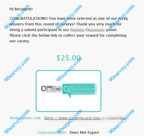 老VC类社区OO抽奖问卷中了几个25刀