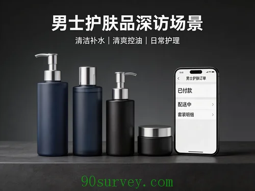男士护肤品深访（男性30岁+抖音）