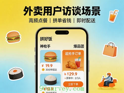 外卖用户线上访谈（多类型）